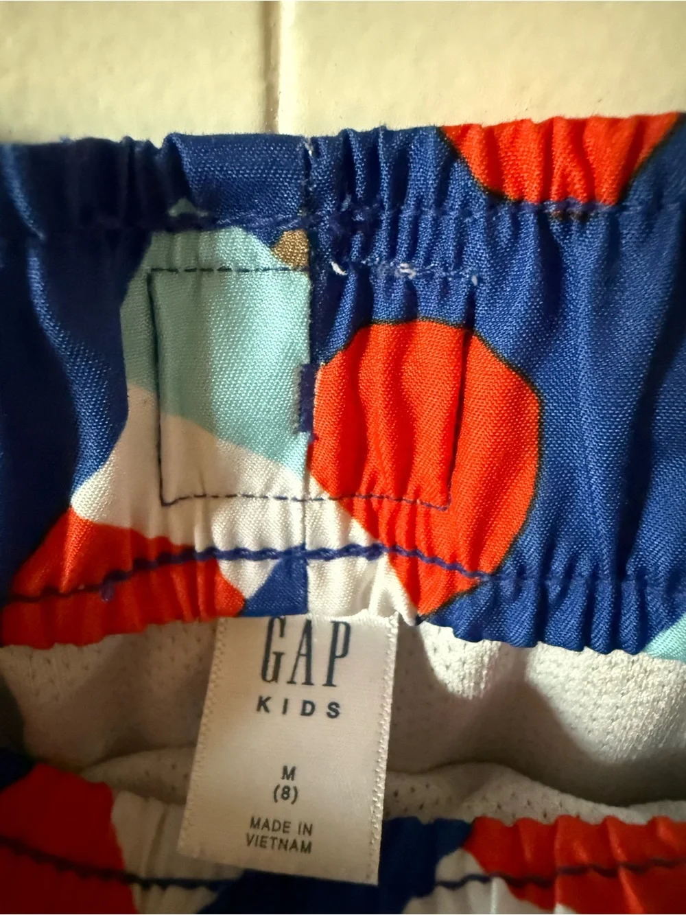 GAP Boys Blue Popsicle Swim Shorts with Red & Light Blue Print
